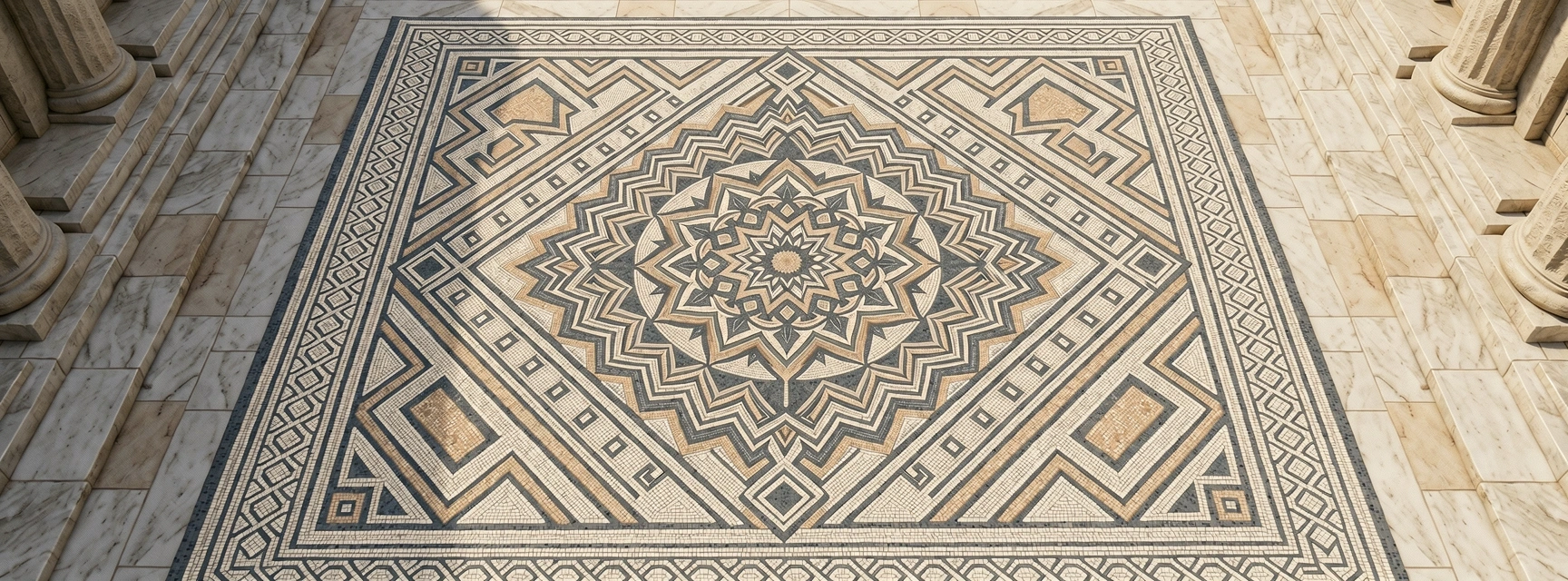 Mosaïque géométrique ancienne